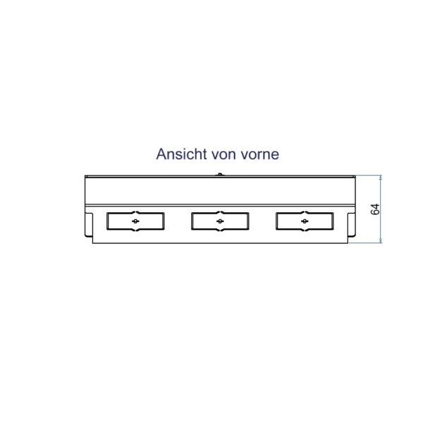 Produktbild WAD 146 602  -  Steckdoseneinsatz Typ 46, für 6 FLF, vertikal, leer
